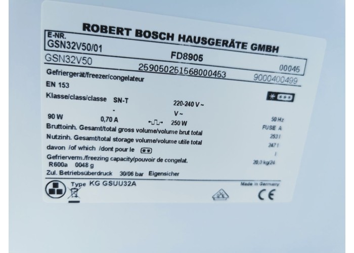 Морозильна камера Bosch NoFrost GSN32V50