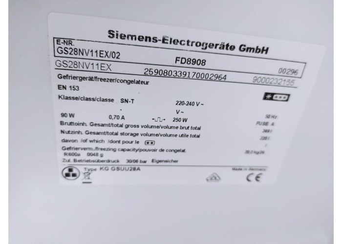 Морозильна камера Siemens GS28NV11EX
